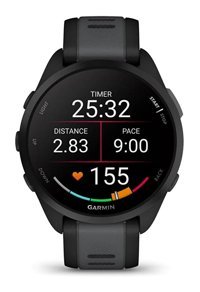 Garmin Forerunner 165 Music Su Geçirmez 43 mm Silikon Kordon Yuvarlak Unisex Akıllı Saat Gri-Siyah