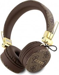 Guess Metal Logolu 5.3 Kablosuz Kulak Üstü Bluetooth Kulaklık Kahverengi