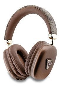 Guess Triangle Desenli 5.3 Gürültü Önleyicili Kablosuz Kulak Üstü Bluetooth Kulaklık Kahverengi