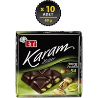 Eti Karam Antep Fıstıklı Çikolata 60 gr 10 Adet
