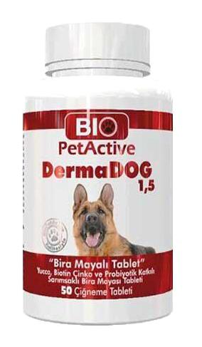 Bio Pet Active Dermadog Hamile Köpekler İçin Tüy Sağlığı İçin 75 gr 50 Tablet Köpek Vitamini