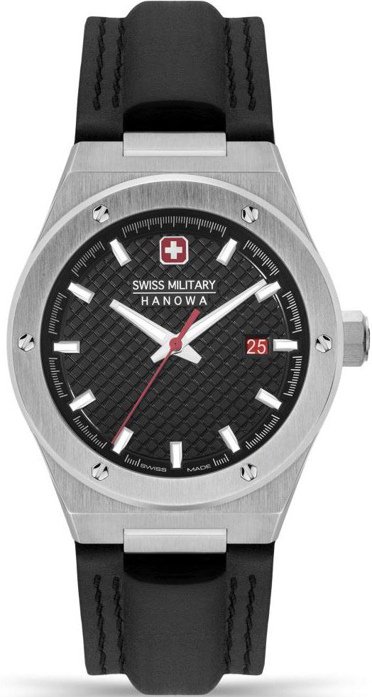 Swiss Military SMWGB2101601 Takvimli 44 mm Siyah Deri Kordon Analog Erkek Kol Saati