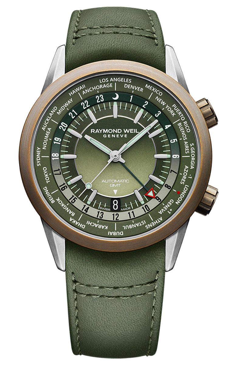 Raymond Weil RW2765SBC52001 Takvimli 40 mm Yeşil Deri Kordon Analog Erkek Kol Saati