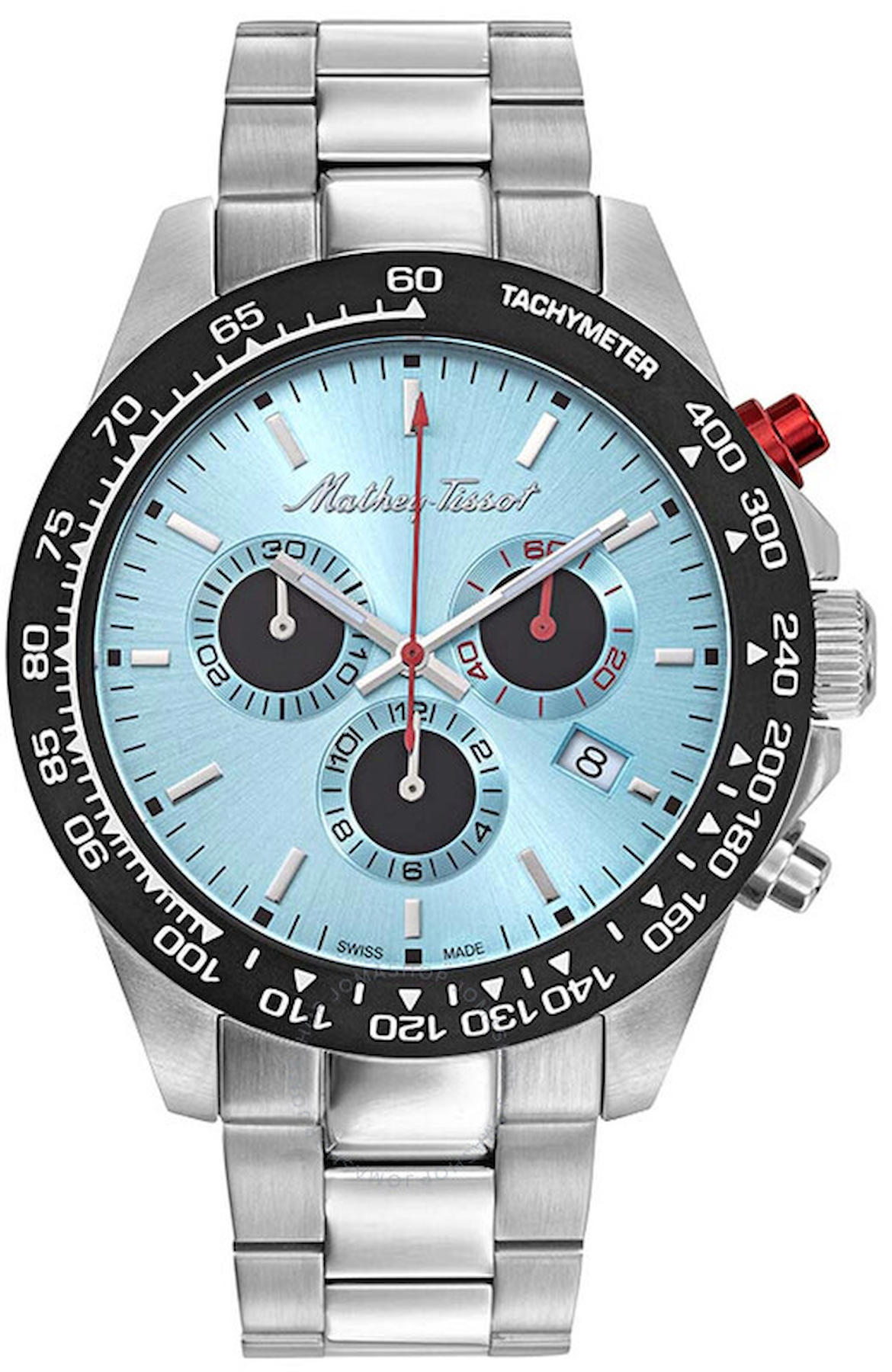Mathey-Tissot H910CHABU Takvimli 42 mm Çelik Kordon Analog Kol Saati