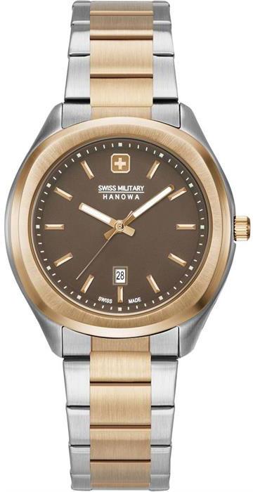 Swiss Military 06-7339.12.005 Takvimli 36 mm Kahverengi Çelik Kordon Analog Kol Saati