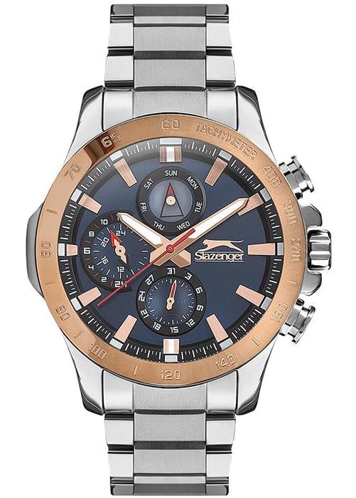 Slazenger SL.09.1871.2.04 Takvimli 45 mm Çelik Kordon Analog Erkek Kol Saati