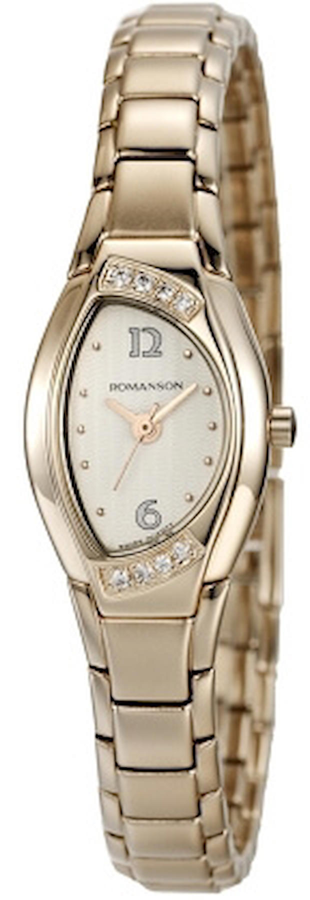 Romanson RM3583QL1RAS6R 38 mm Altın Çelik Kordon Analog Kol Saati