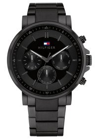Tommy Hilfiger TH1710590 Takvimli 44 mm Siyah Çelik Kordon Analog Erkek Kol Saati