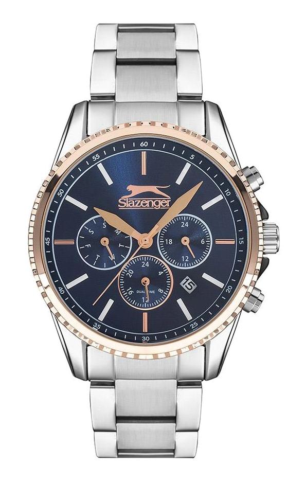 Slazenger SL.09.1945.2.02 Takvimli 44 mm Çelik Kordon Analog Erkek Kol Saati