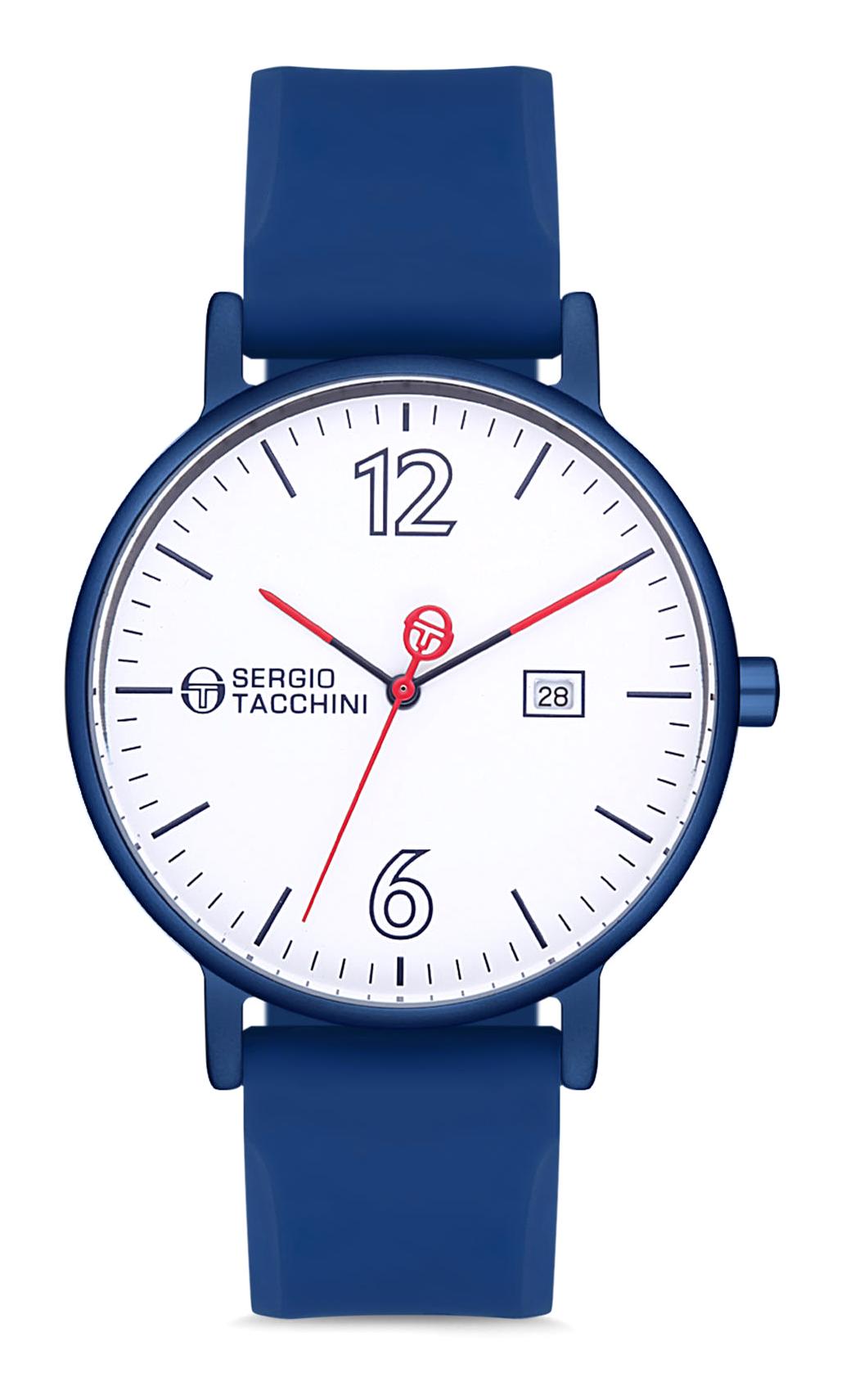 Sergio Tacchini ST.1.10059.4 Takvimli 41 mm Lacivert Silikon Kordon Analog Erkek Kol Saati