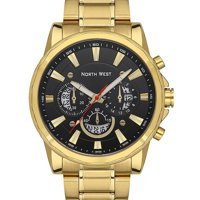 Northwest NW-2101-C Takvimli 41 mm Altın Çelik Kordon Analog Erkek Kol Saati