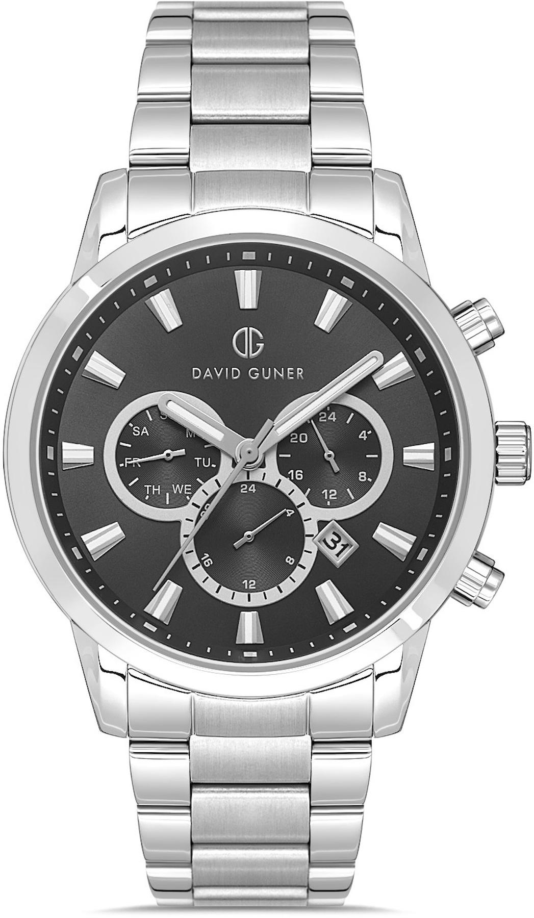 David Guner DG-8639GA-A2 Takvimli 42 mm Metal Kordon Analog Kol Saati
