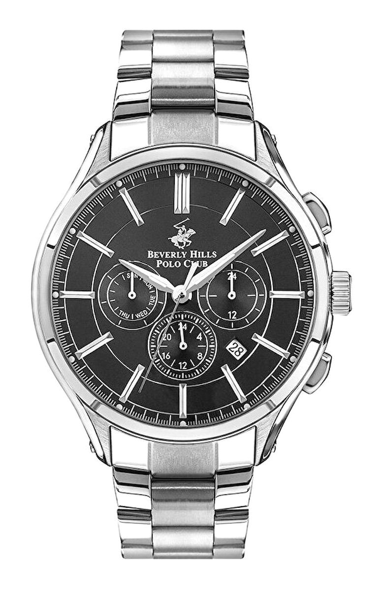 Beverly Hills Polo Club BP3304X350 Takvimli 46 mm Çelik Kordon Analog Erkek Kol Saati
