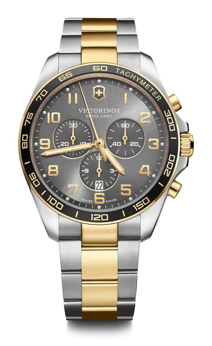 Victorinox Field Force 241902 Pusulalı Takvimli 42 mm Altın-Çelik Kordon Analog Kol Saati