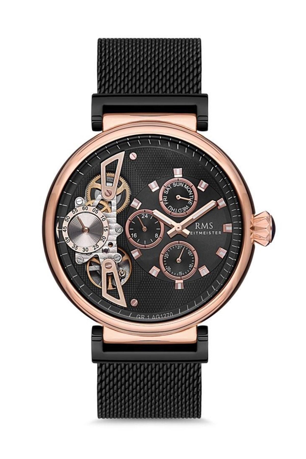 Grand Romanson GR.1.AG1271.06 Takvimli 40 mm Siyah Çelik Kordon Analog Erkek Kol Saati