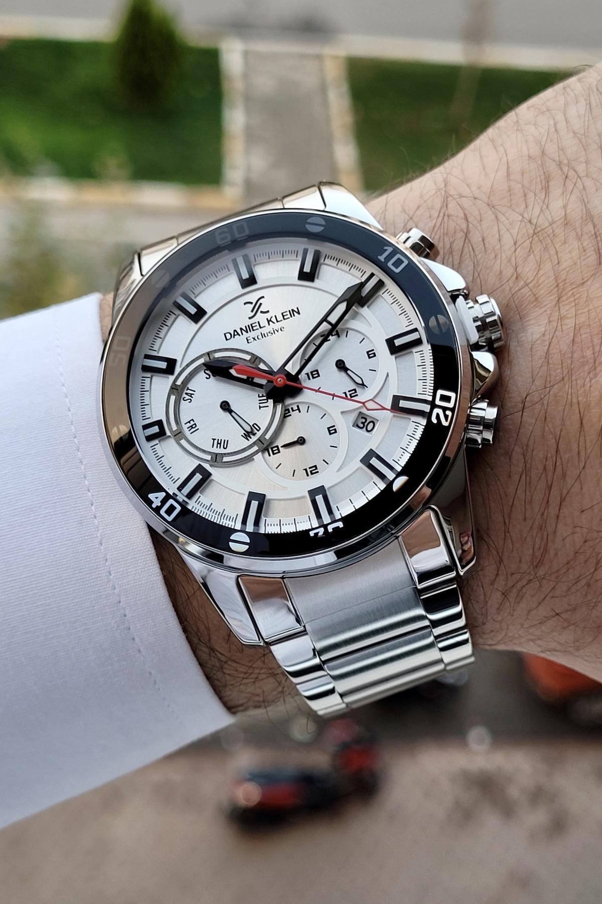 Daniel Klein DKISTE824 Takvimli 42 mm Çelik Kordon Analog Erkek Kol Saati