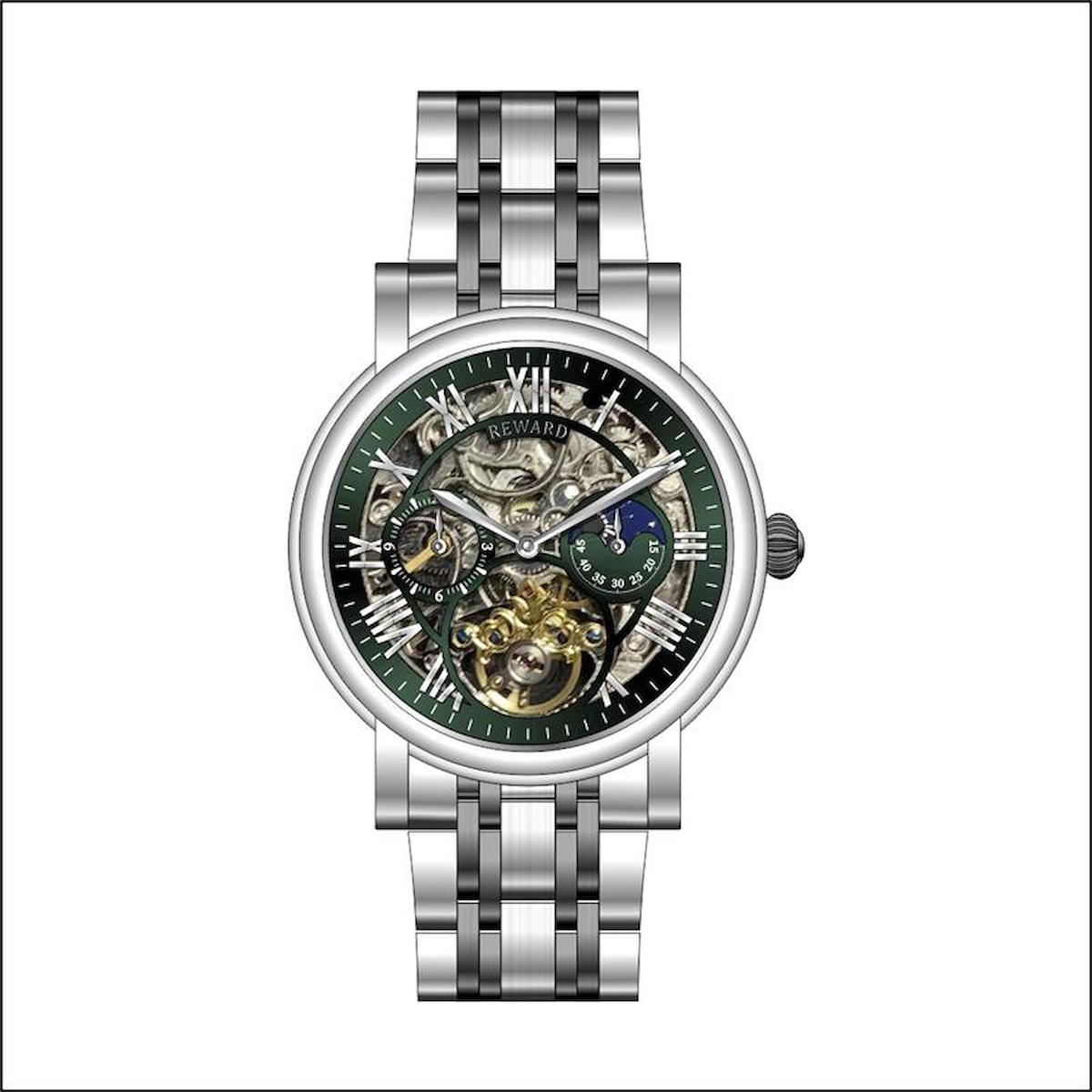 Reward A143807 Takvimli 46 mm Metal Kordon Analog Erkek Kol Saati