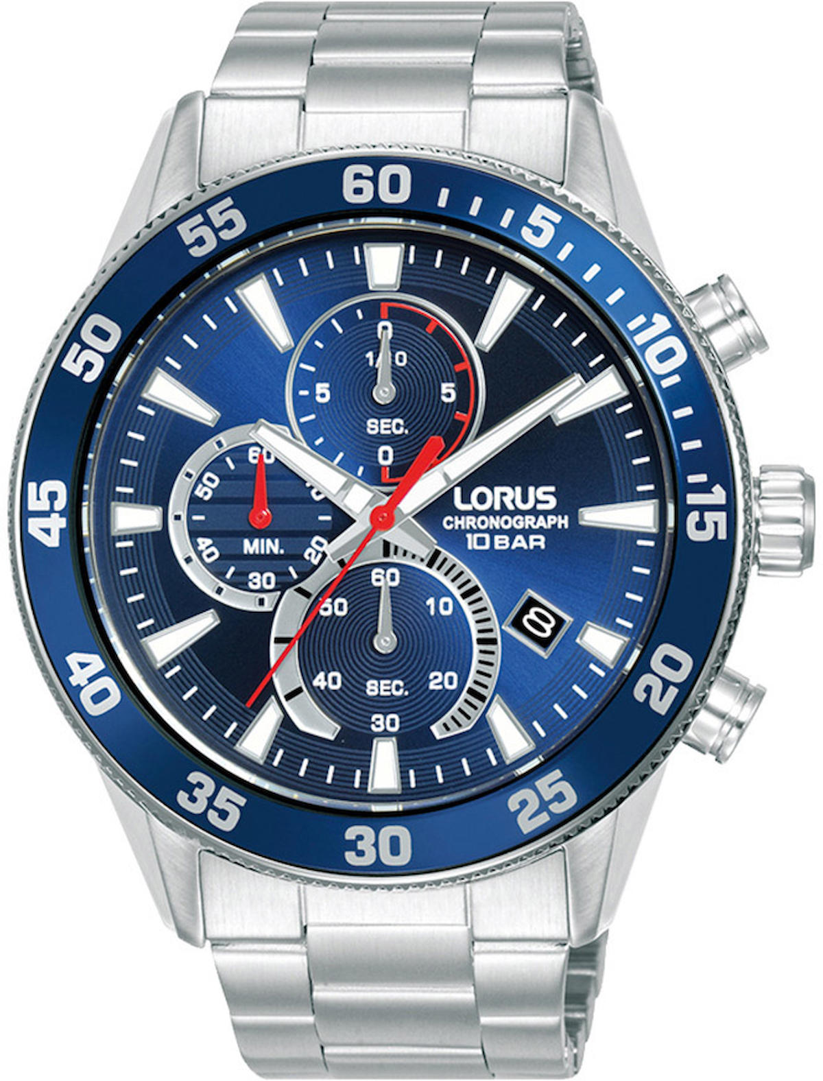 Lorus RM323JX9 Takvimli 45 mm Çelik Kordon Analog Erkek Kol Saati
