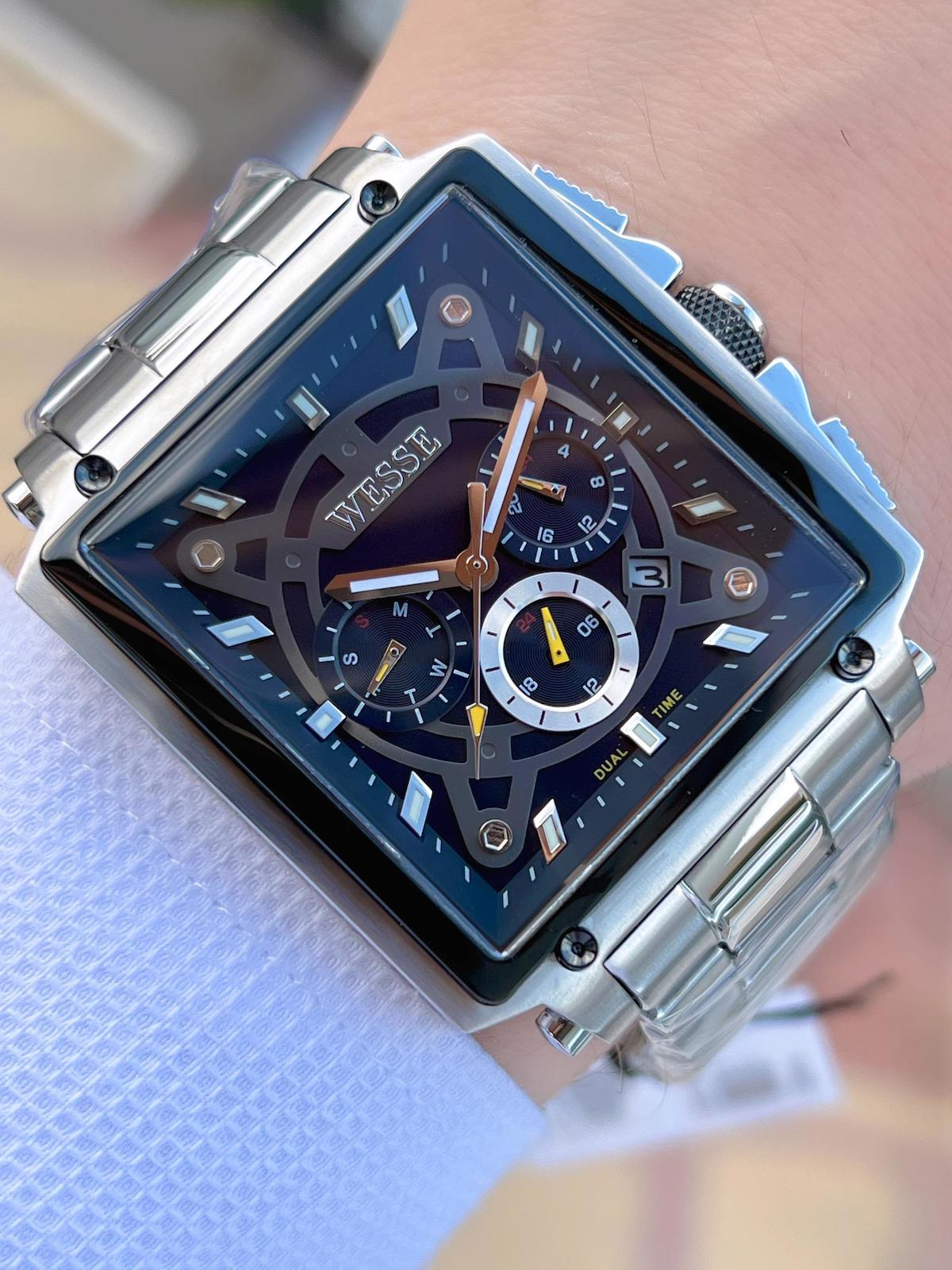 Wesse WWG402703 Pusulalı Takvimli Çelik Kordon Analog Erkek Kol Saati