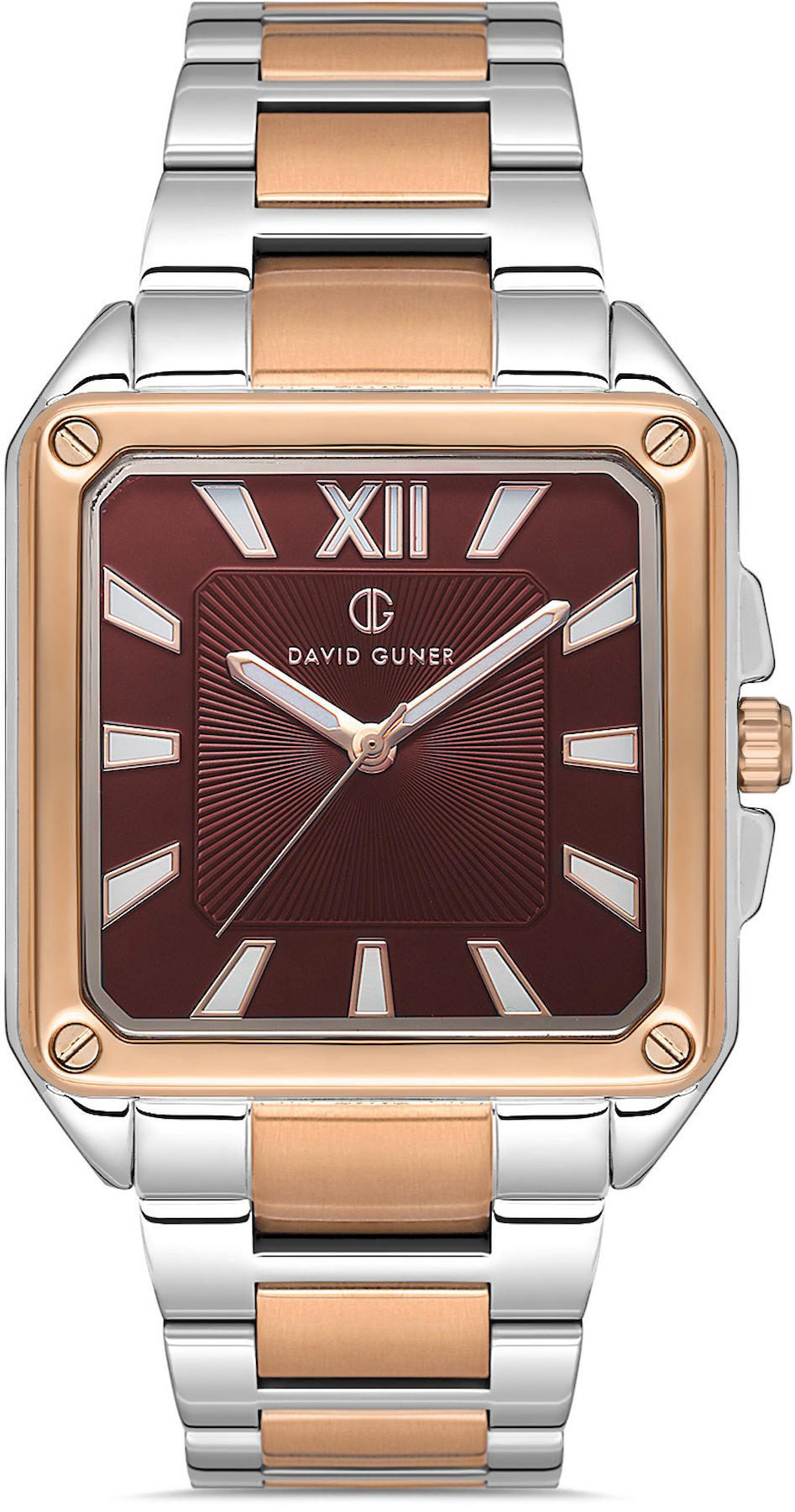 David Guner DG-8668GA-E6 Takvimli 42 mm Metal Kordon Analog Kol Saati