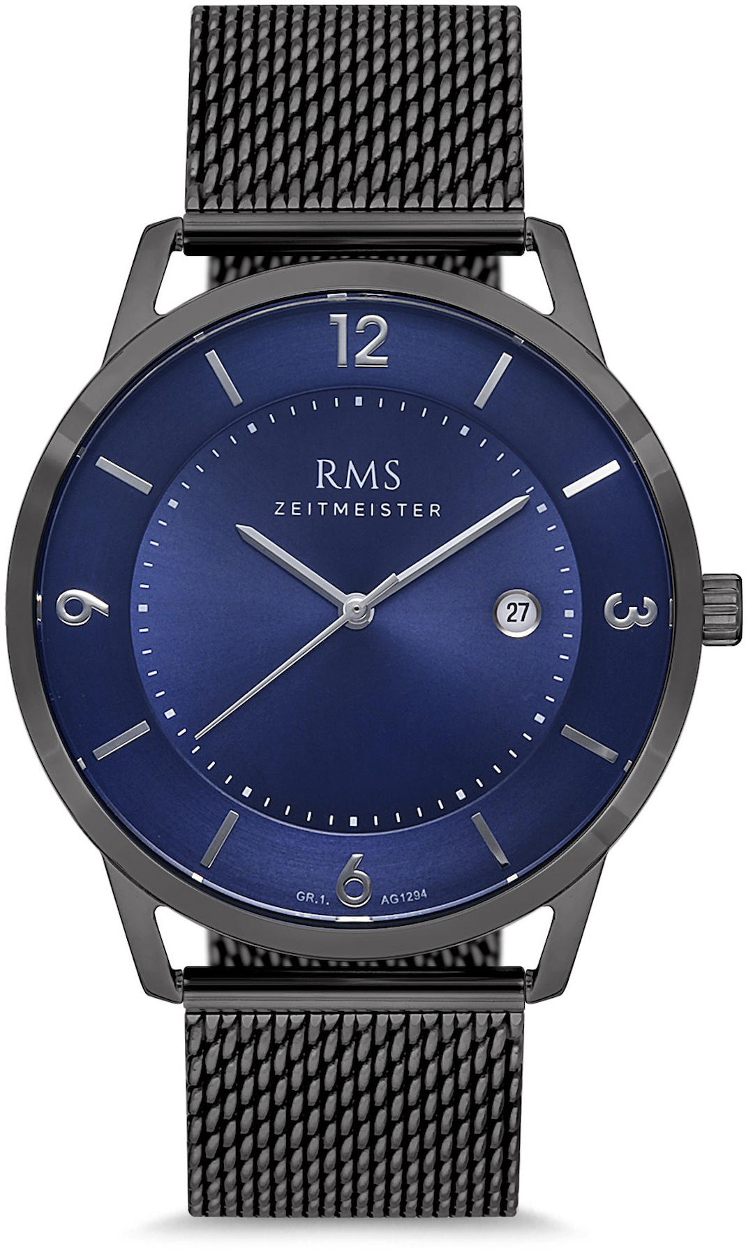 Romanson GR.1.AG1294.04 Takvimli 43 mm Füme Hasır Kordon Analog Kol Saati