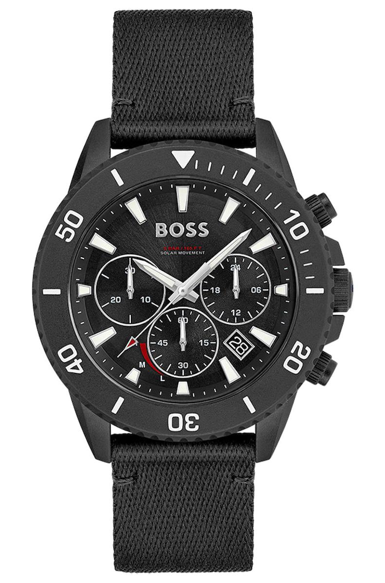 Hugo Boss HB1513918 45 mm Siyah Plastik Kordon Analog Erkek Kol Saati