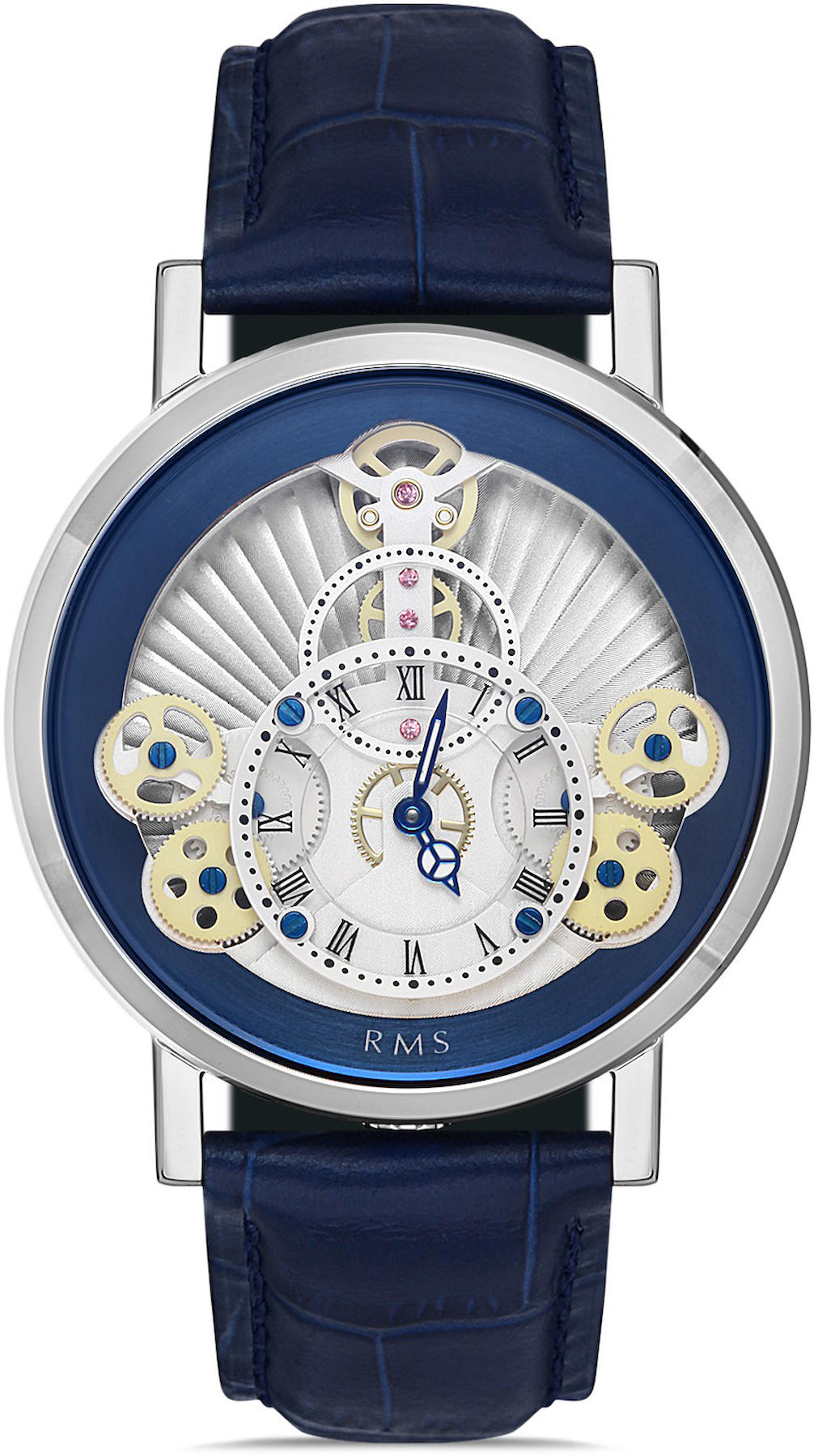 Romanson RMS.1.AG1355.12 41 mm Lacivert Deri Kordon Analog Kol Saati