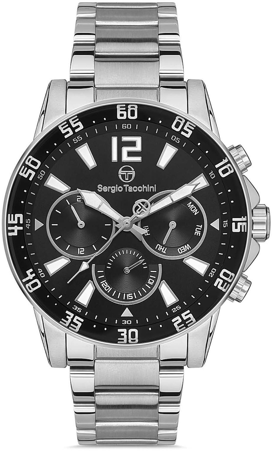 Sergio Tacchini ST.1.10291.1 Takvimli 42 mm Çelik Kordon Analog Kol Saati