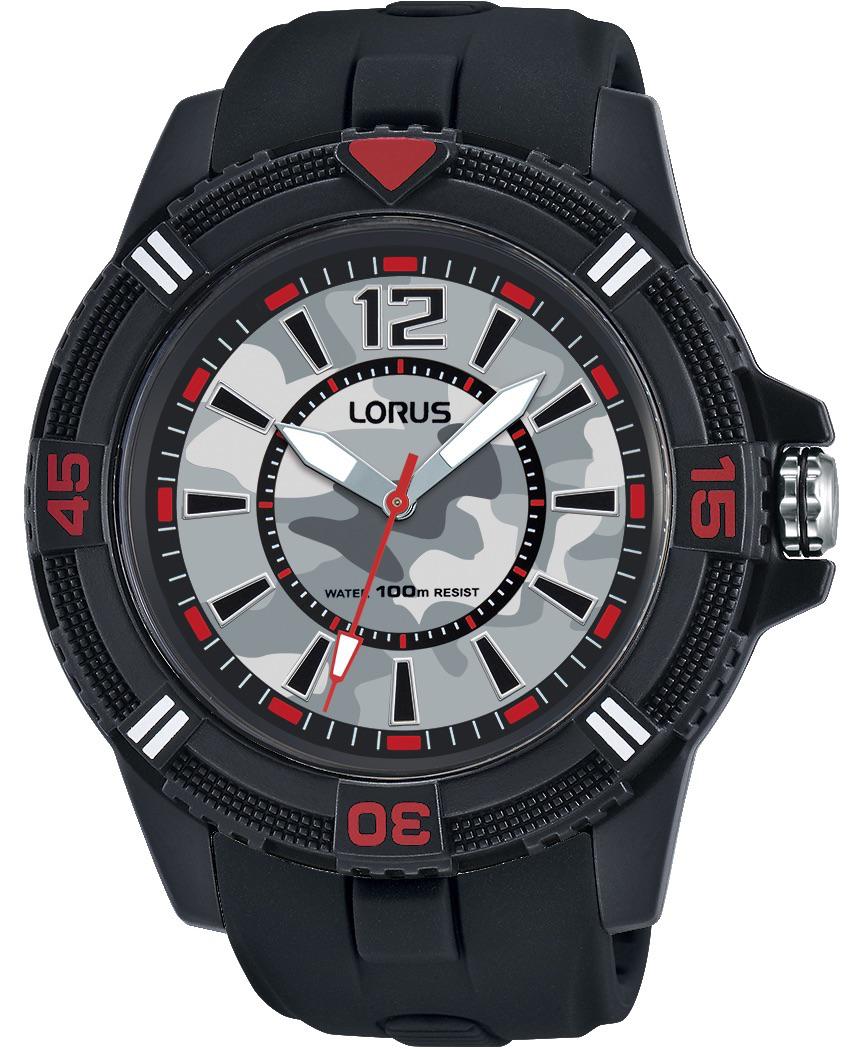 Lorus RRX43FX9 45 mm Siyah Silikon Kordon Analog Erkek Kol Saati