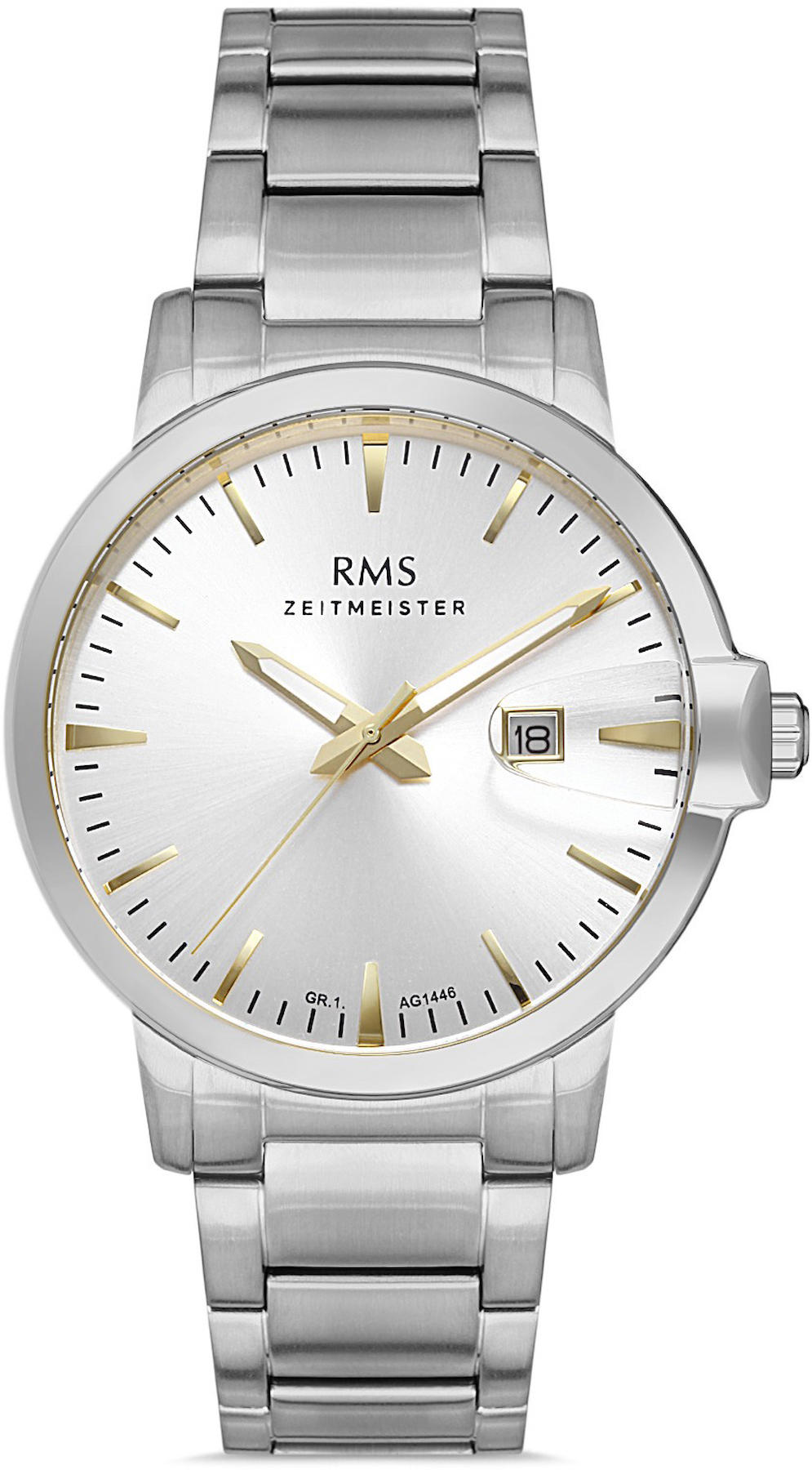 Romanson GR.1.AG1446.01 Takvimli 42 mm Çelik Kordon Analog Kol Saati