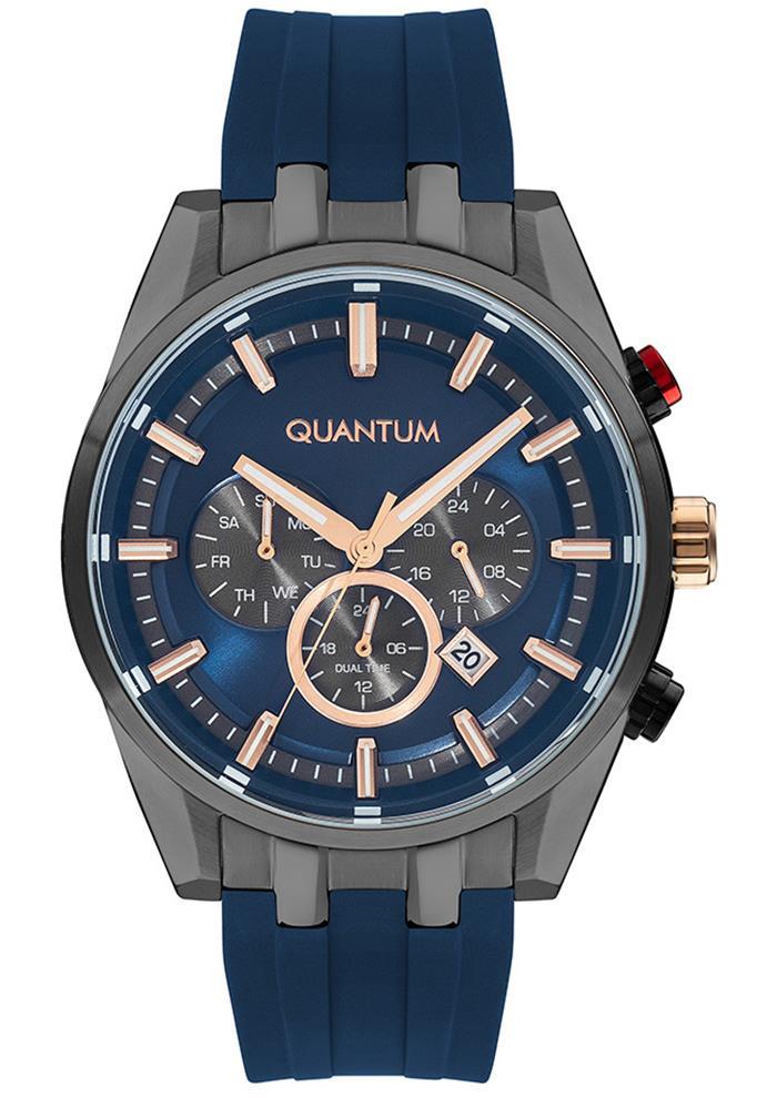 Quantum PWG988.699 Takvimli 45 mm Lacivert Çelik Kordon Analog Kol Saati