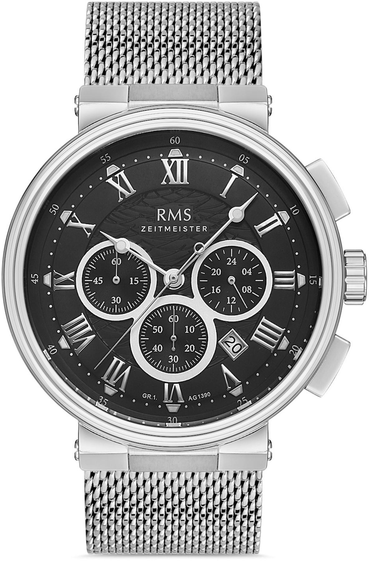 Romanson GR.1.AG1390.06 Takvimli 43 mm Gri Hasır Kordon Analog Kol Saati