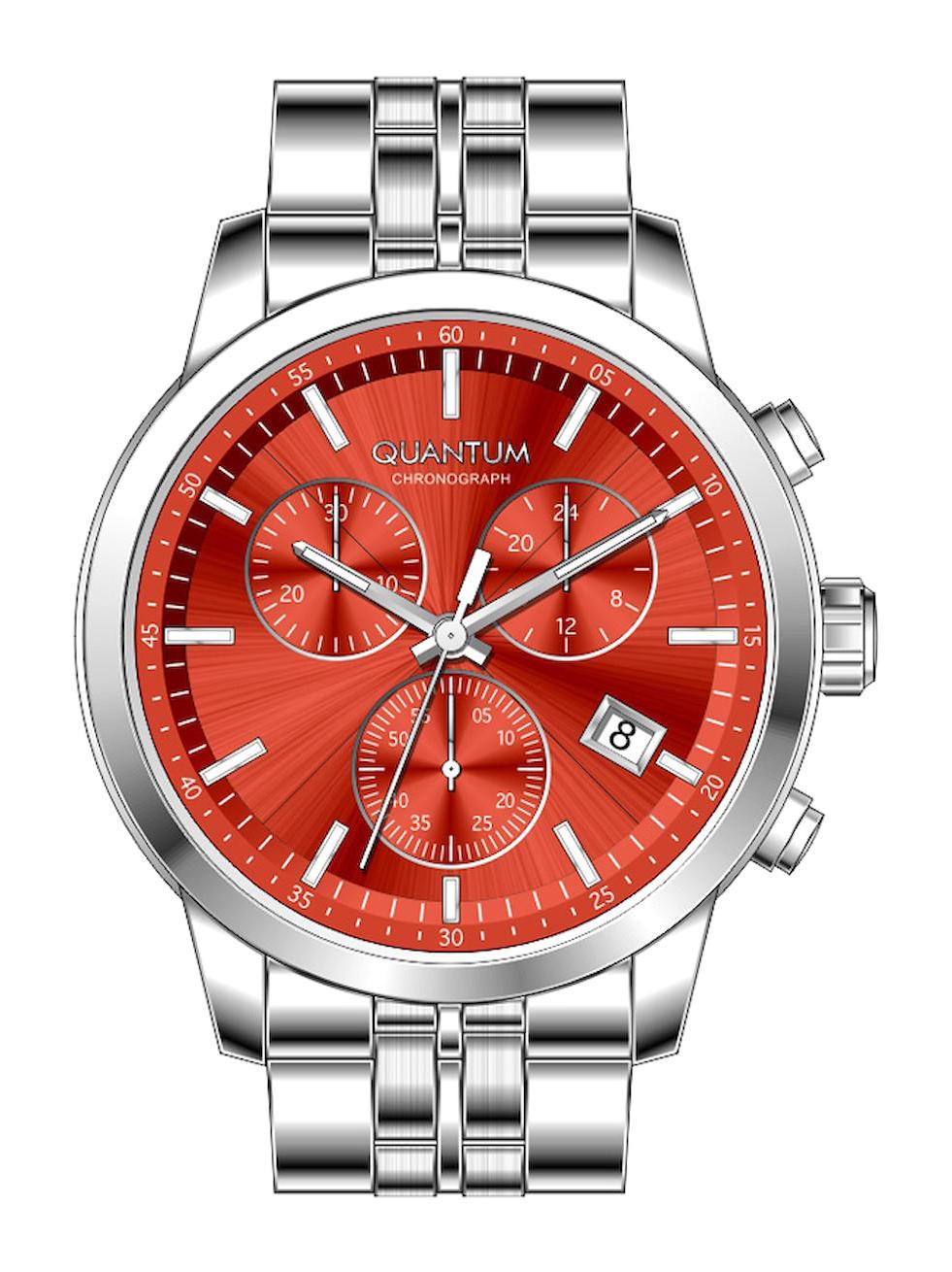 Quantum PWG1008.380 45 mm Çelik Kordon Analog Erkek Kol Saati