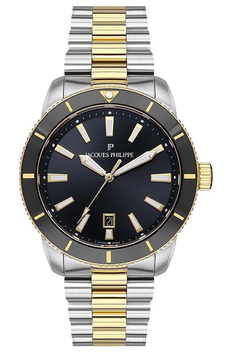 Jacques Philippe JPQGS267318 Takvimli 43 mm Çelik Kordon Analog Erkek Kol Saati