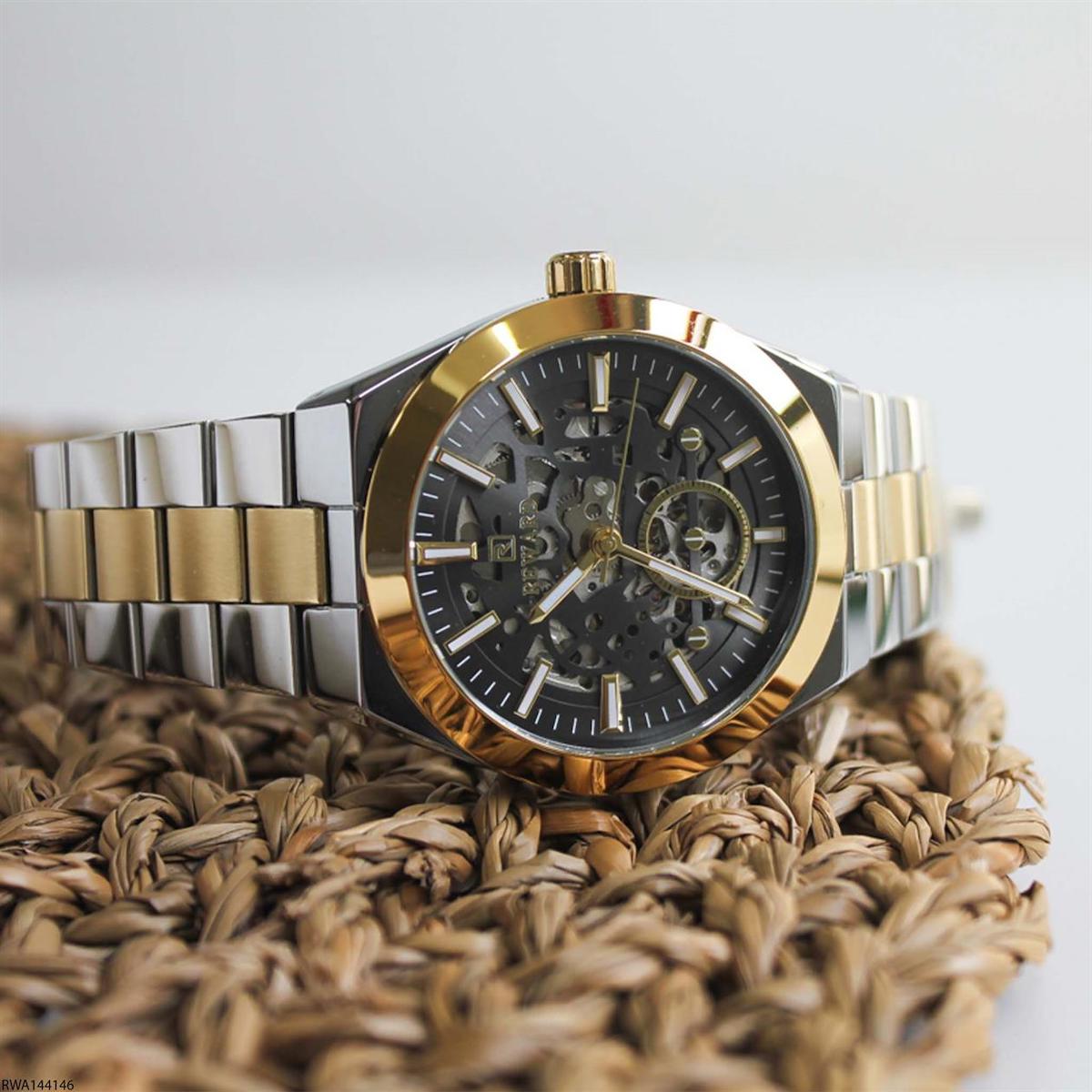 Reward RWA144146 43 mm Gri-Sarı Çelik Kordon Analog Erkek Kol Saati