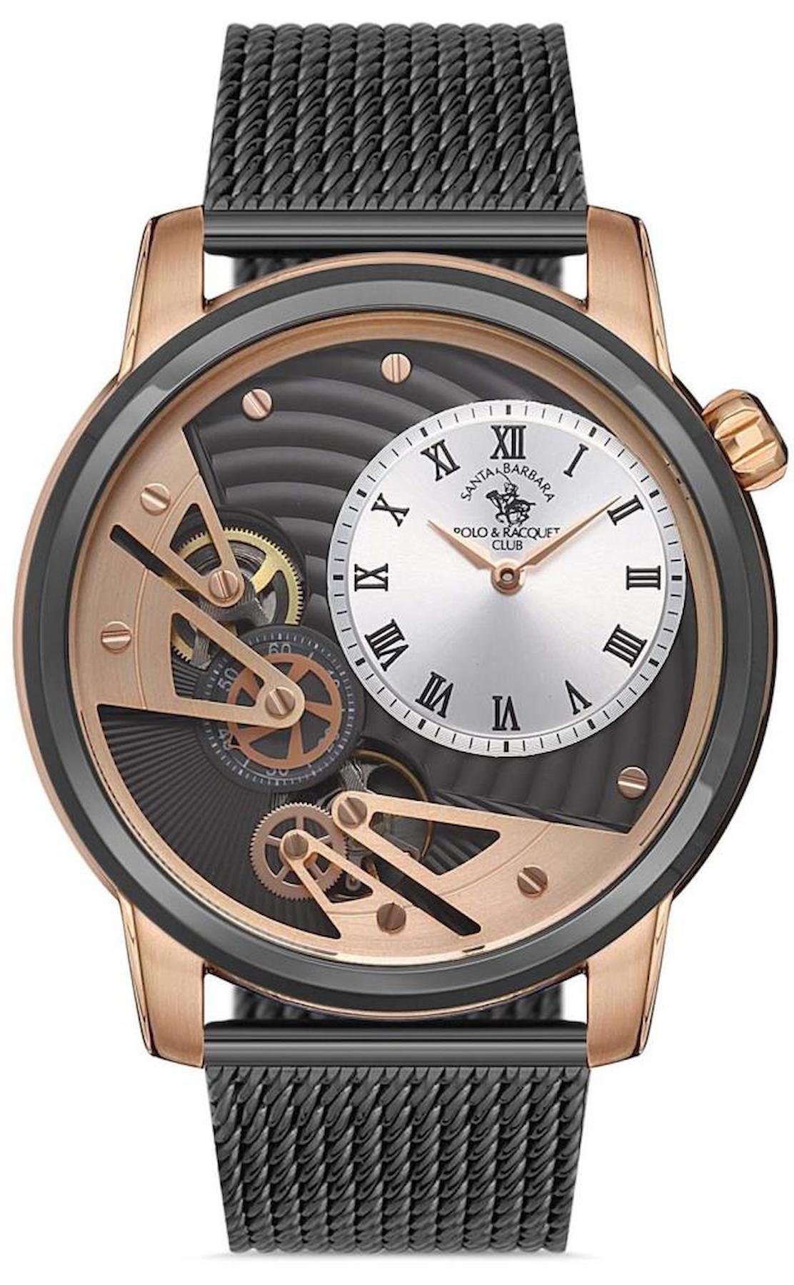 Santa Barbara Polo & Racquet Club SB.1.10324.4 43 mm Füme Çelik Kordon Analog Erkek Kol Saati