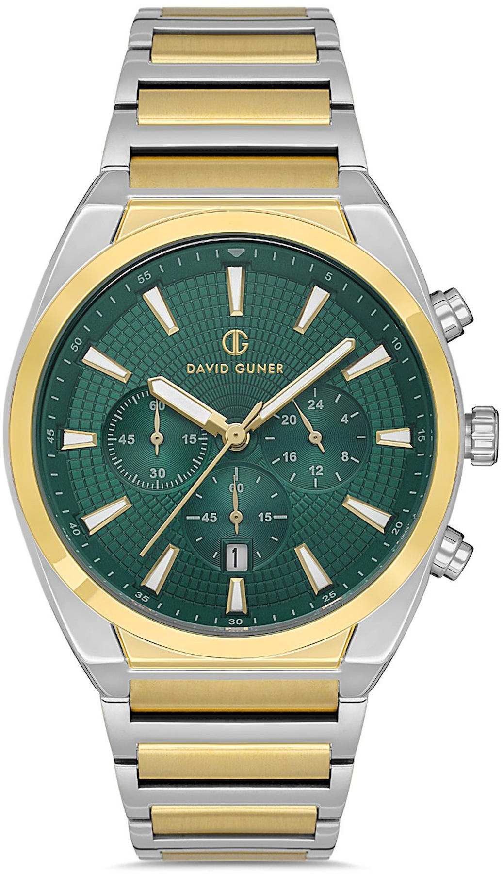 David Guner DG-8621GA-D10 Takvimli 42 mm Altın Metal Kordon Analog Kol Saati