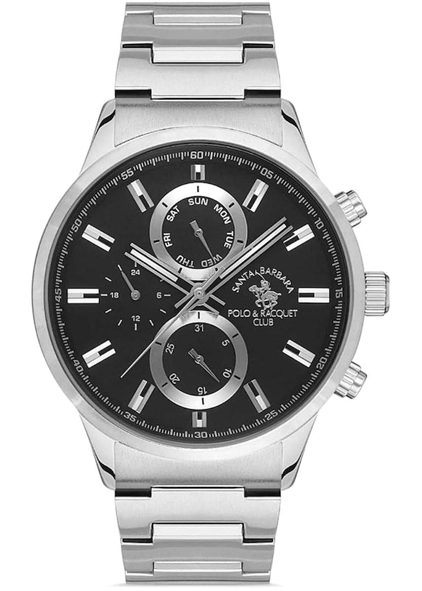 Santa Barbara Polo & Racquet Club SB.1.10388.1 Takvimli 44 mm Çelik Kordon Analog Erkek Kol Saati