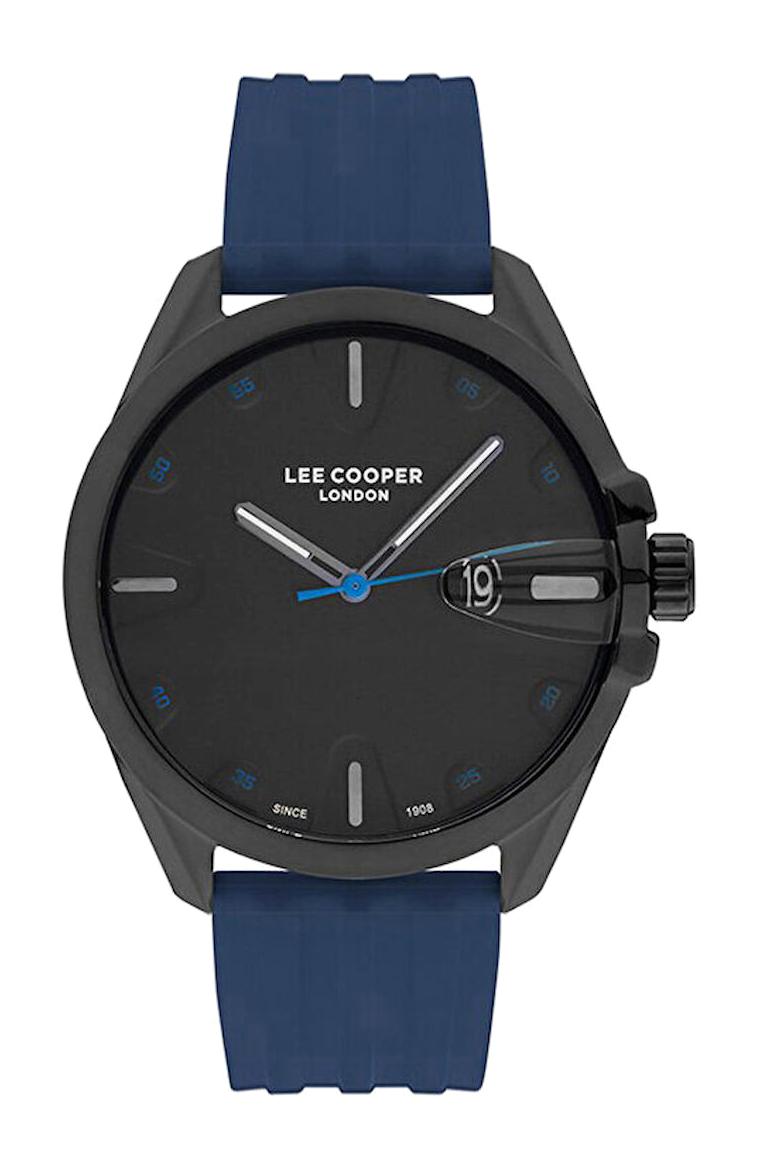 Lee Cooper LC07053.659 Takvimli 47 mm Siyah Silikon Kordon Analog Erkek Kol Saati