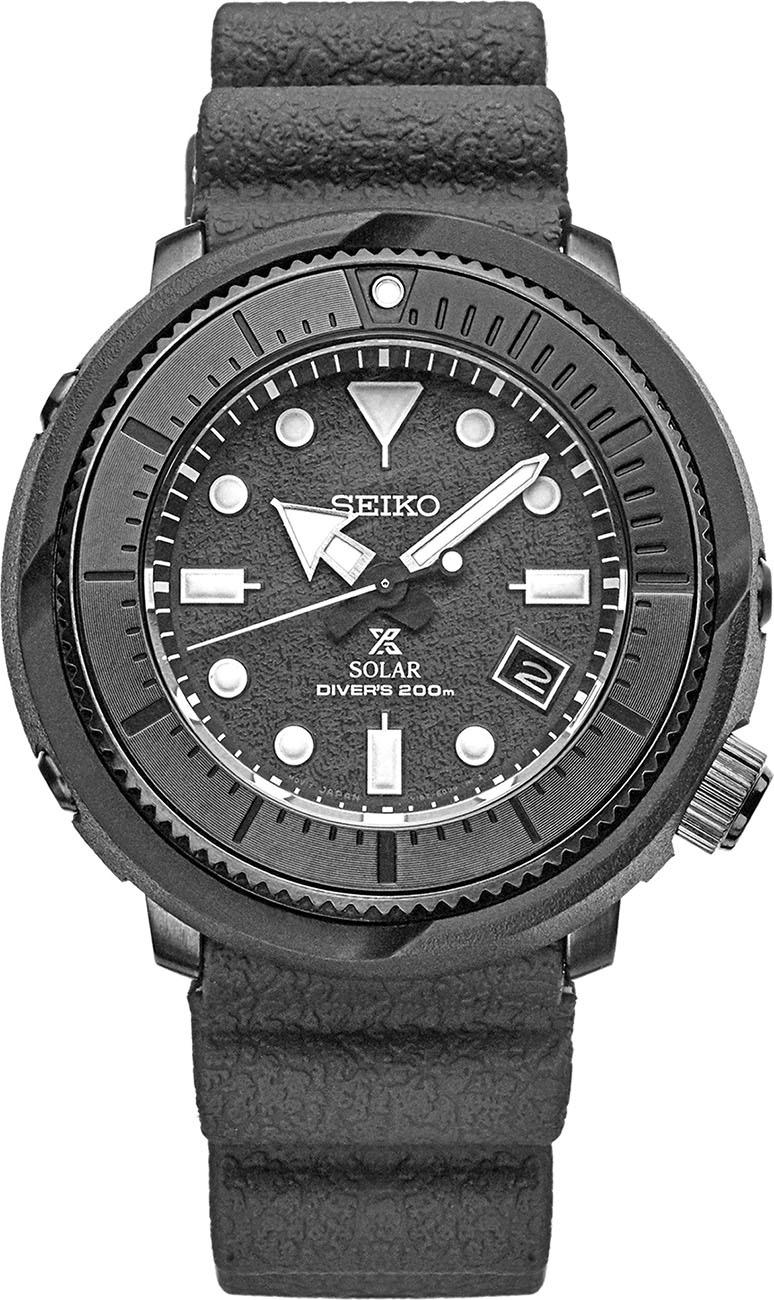 Seiko SNE537P Takvimli 46 mm Siyah Silikon Kordon Analog Kol Saati