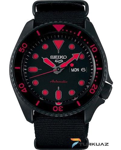 Seiko SRPD83K Takvimli 43 mm Siyah Kanvas Kordon Analog Erkek Kol Saati