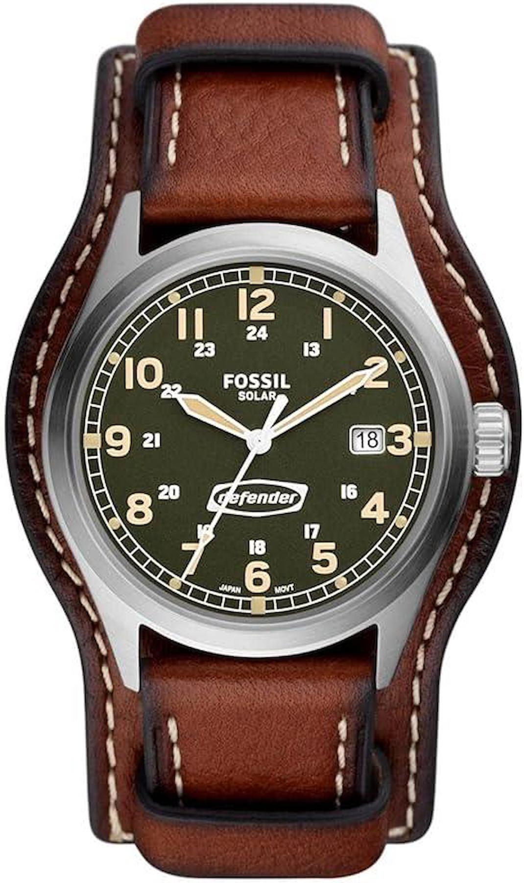 Fossil FS5974 Takvimli 40 mm Kahverengi Deri Kordon Analog Erkek Kol Saati