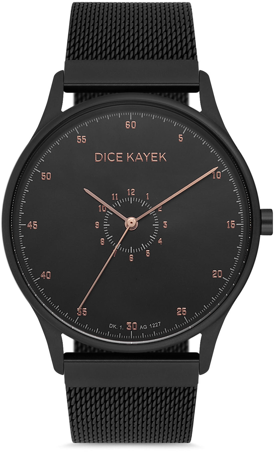 Dice Kayek DK.1.AG1227.05 Takvimli 42 mm Siyah Metal Kordon Analog Kol Saati