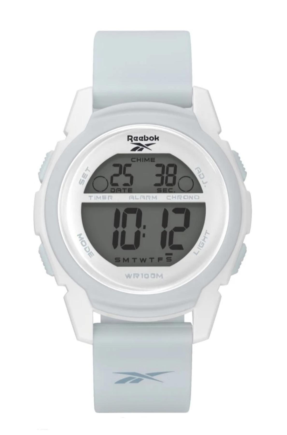Reebok RV-HAL-L9-PWIK-WW Takvimli 39 mm Beyaz Silikon Kordon Analog Kol Saati
