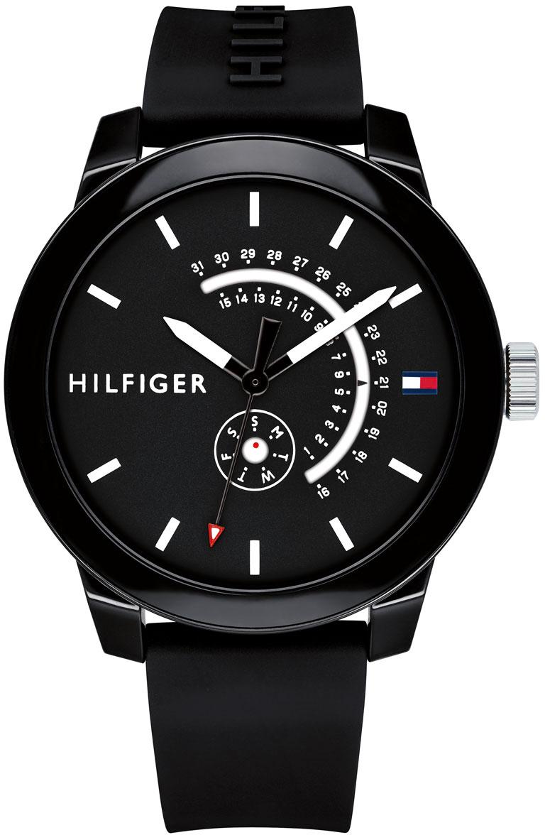 Tommy Hilfiger TH1791483 Takvimli 44 mm Siyah Silikon Kordon Analog Kol Saati