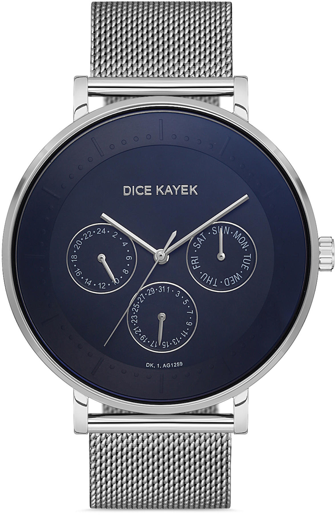 Dice Kayek DK.1.AG1259.02 Takvimli 42 mm Metal Kordon Analog Kol Saati
