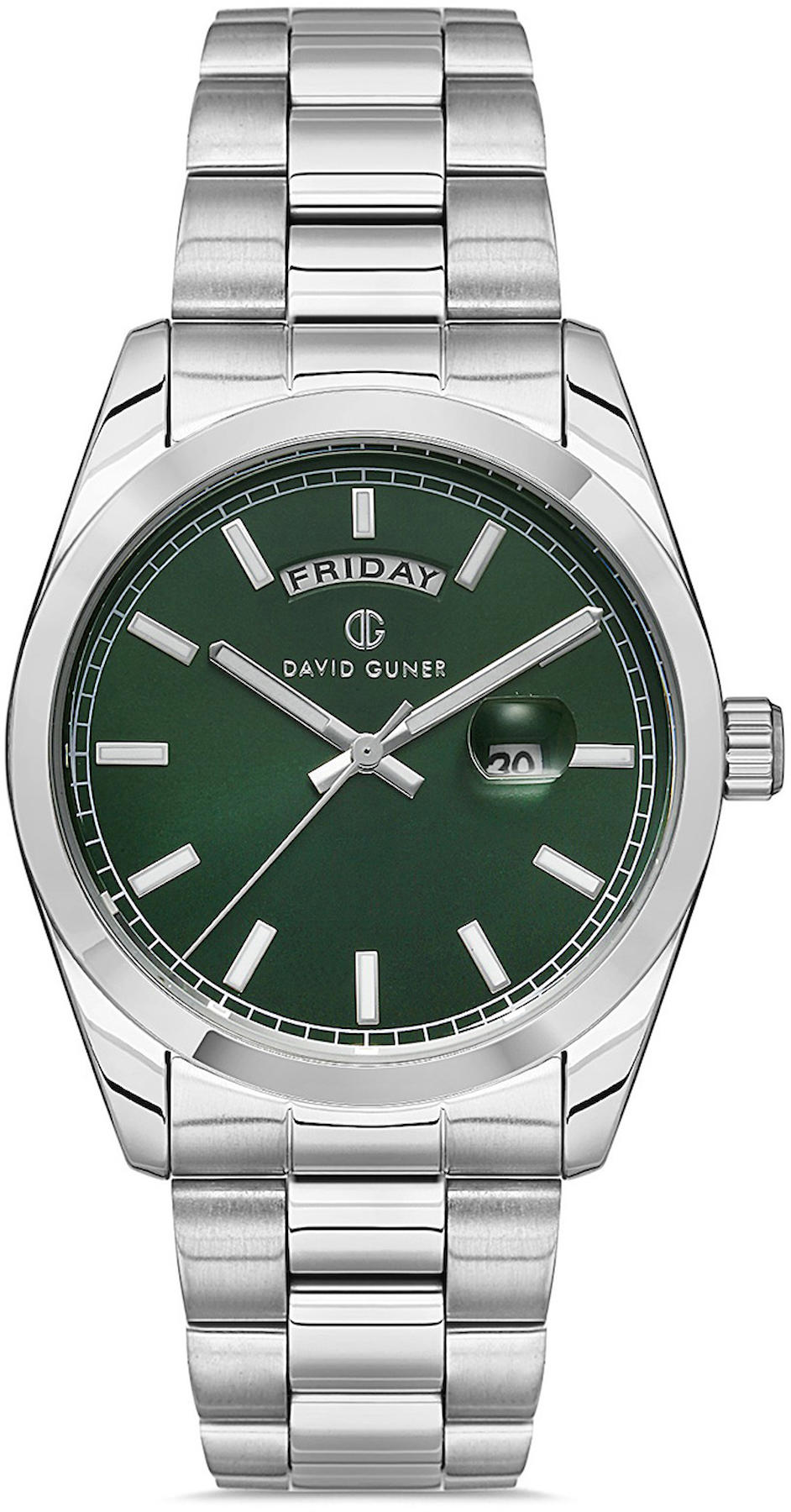 David Guner DG-8493GA-A10 Takvimli 42 mm Çelik Kordon Analog Kol Saati