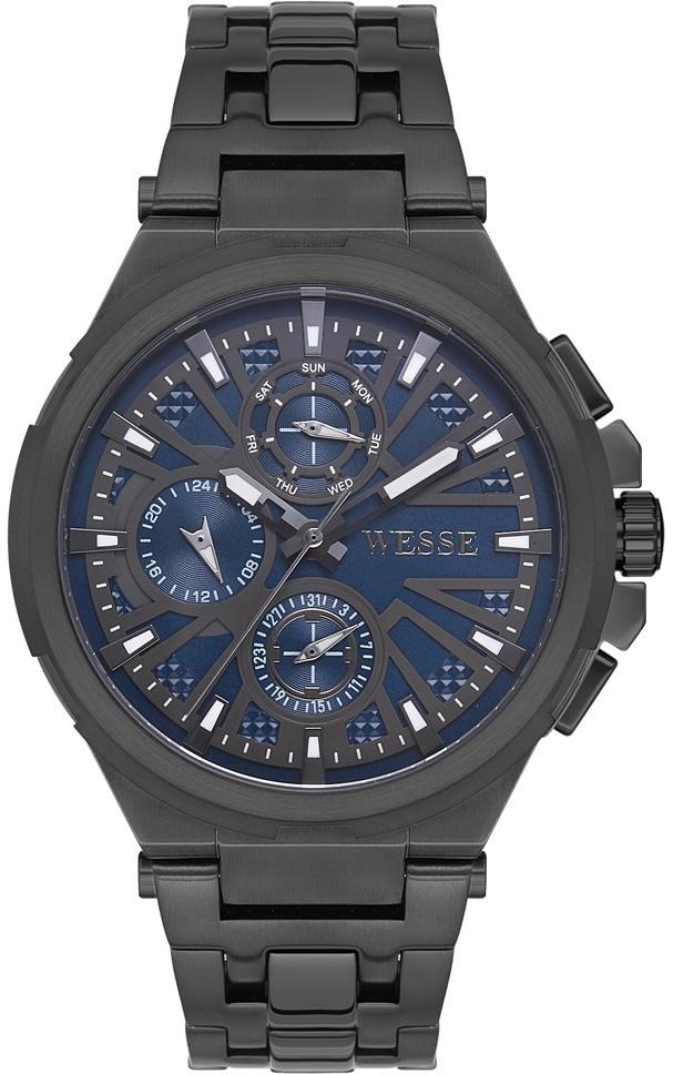 Wesse WWG401606 45 mm Füme Çelik Kordon Analog Erkek Kol Saati