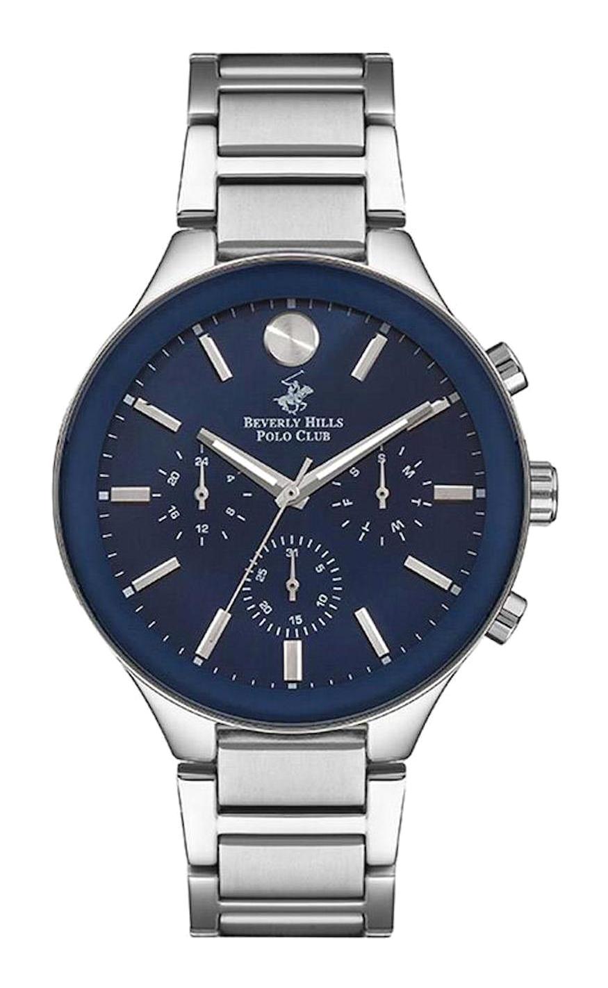 Beverly Hills Polo Club BP3234X390 Takvimli 44 mm Çelik Kordon Analog Erkek Kol Saati