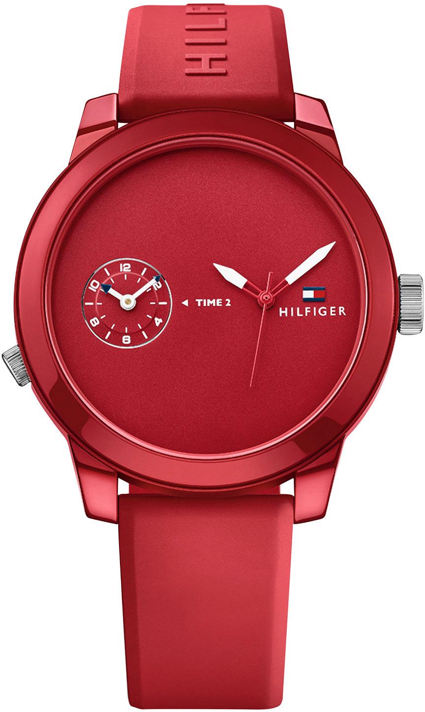 Tommy Hilfiger TH1791323 Takvimli 44 mm Kırmızı Silikon Kordon Analog Kol Saati